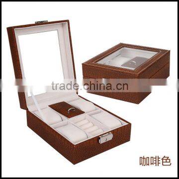High Grade Fine PU Jewelry bo Noble Snake Leather Watch Display bo Multifunctional Jewelry bo Wholesale Custom photo-3