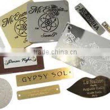 2013 hot sale customized garment photochmical etching metal label