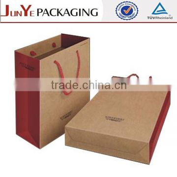 New fashion logo printing paper packaging kraft paper valet bag