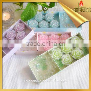 5pcs glass holder flower shaped candle scented tealight craft candle gift for friends