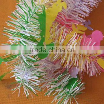 PET Wire Rabbits and Grass Plastic New Spring Garland photo-2
