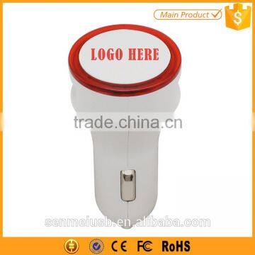 Promotion Kit 2 Port Round Car Charger Adapter