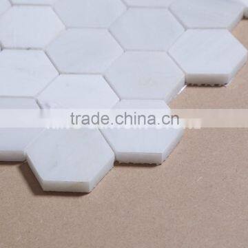 first class design white hexagon mosaic tile for bathroom floor