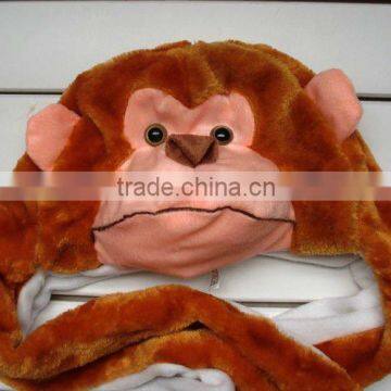 monkey long plush animal hat