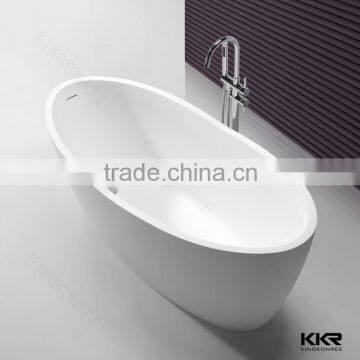 Simple Bathtubs Faux Stone Freestanding Round Bathtub photo-3