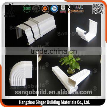 .Clean and beautiful plastic PVC rain water gutters/PVC rain gutter /rain water gutter system