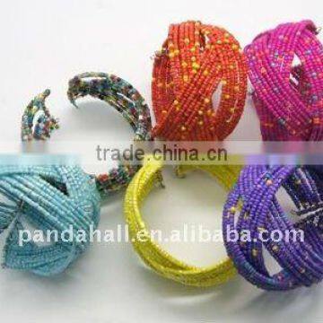 Seed Beads Bracelet, Beaded Bangle, Multicolor(R2AC4011)