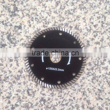 Turbo Diamond Saw Blade 5 inch (125 mm) Hot Press Sintered Blade for Grinder Cutting Hard Granite Inner Hole 22.23 mm