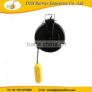 Industrial retractable power reel with extension socket, auto cable reel