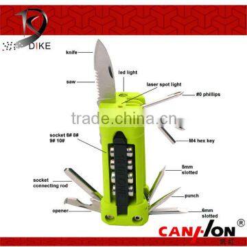 DIKE multi tool with led, multi swiss knife, multi-functional tool set