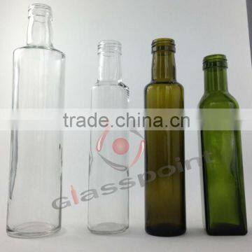 500ml 750ml 1000ml clear or green round dorica dark green olive oil packaging glass bottles