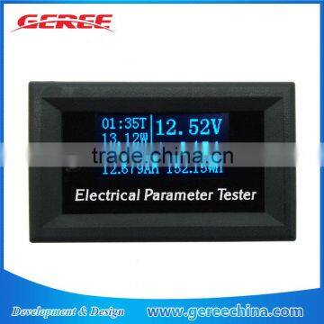 Hot selling DC Meter Voltage Current Time Power Watt Capacity Panel Meter, Car Battery Tester