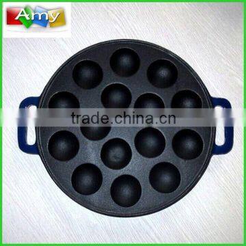 Enamel Cast Iron Cake Baking Pan, Cast Iron Takoyaki Pan