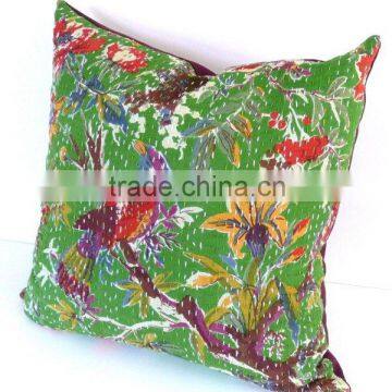 Beautiful Patchwork Kantha Pillow Cushion Cover Decorative Throw Cushion Cover 16*16" Inches