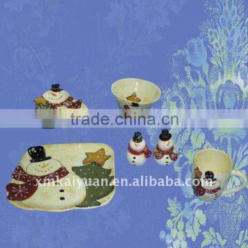 Christmas ceramic dinnerware set