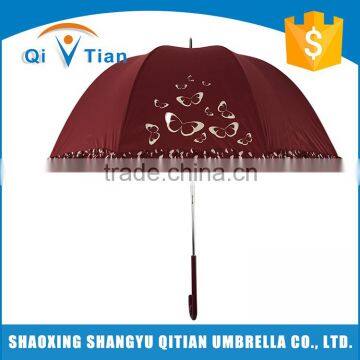 Hot selling made in china red lace polyester mini umbrella in case