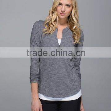 Custom dry fit opening in front women yoga jacket girls sport tracksuit wholesale                        
                                                Quality Choice