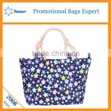Custom Flowers Promotional Canvas Tote Shopping Cotton Canvas Bag photo-6