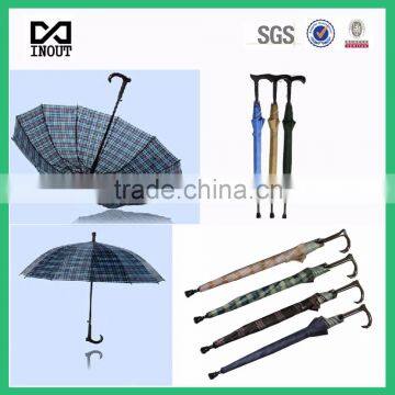 old man umbrella walking stick crutch umbrella