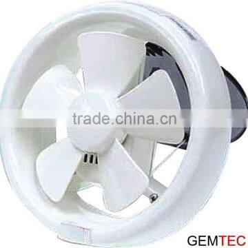 8 inch Toilet Window Mounted/Install Exhaust Round Fan with PVC ring to prevent water,with CB CE certificate