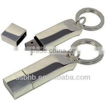 Key ring metal usb file storage disk/ 8GB mirror usb disk