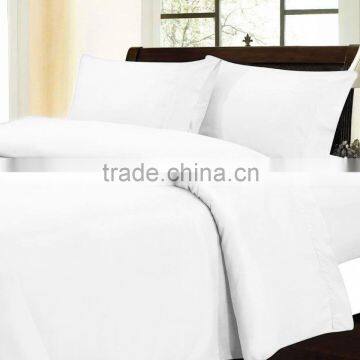 Plain White Cotton Luxury Hotel Bedding Set, Made in China