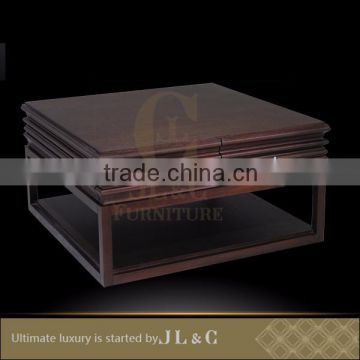 AT10-04 Luxury Living Room Solid Wood Tea Table High-end Furniture Factory Price From China JL&C Furniture