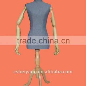 2016 wooden mannequin half-body women model