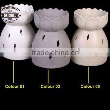 Lotus flower design ceramic oil burner