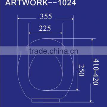 1024 Toilet Seat With Plastic Hinges, Available in White, Measures 17 Inches photo-2