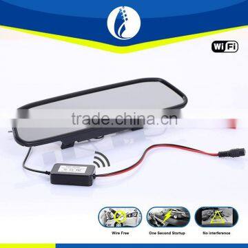 Wifi Wireless 2.4G 4.3inch Wire Free One Second Startup Waterproof HD Car Rearview Mirror photo-2