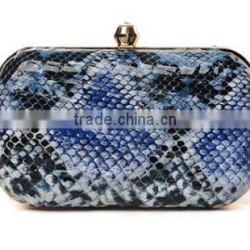 newest snake python leather clutch elegant hand bag cosmetic bag