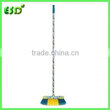 Plastic Household Hard Bristle Broom With Metal Handle