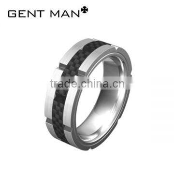 Alibaba website hot selling unique carbon fiber men's ring