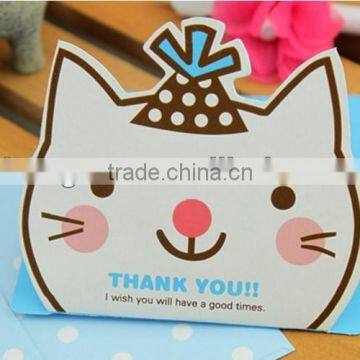 2014 top sale die cut mini greeting card