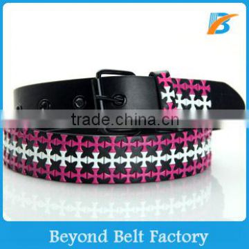 Men Women's Faux Leather Punk Studded Belt