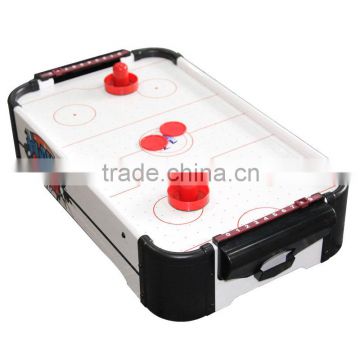 Tabletop mini electric powered airhockey game for kids 20inch mini air hockery table top white color