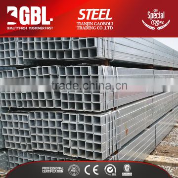 weight of galvanized steel square pipe