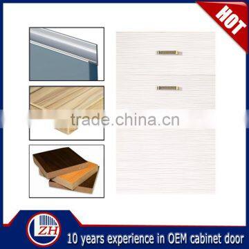 China factory made high gloss white color pvc kitchen cabinet door sales
