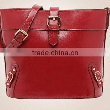 Women Leather Messenger Shoulder Bag Bucket Style Crossboy Bag
