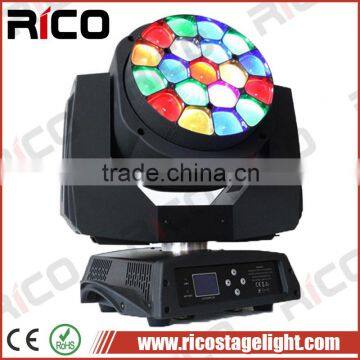 19x15w led beam wash bee hive moving head stage lighting