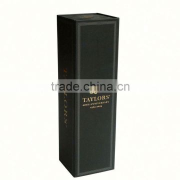 2014 high end luxury classic black drawer paper wine box