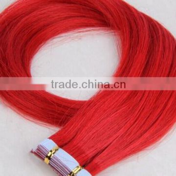 6A grade human virgin hair tape hair extension #99j natural wave 100g/pcs Brazilian hair in stock