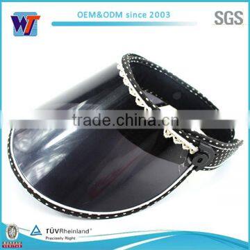 Black Embroidery Cheap Sports Sun Visor Cap WT-VC001