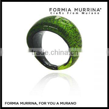 Valentines Romantic Gift Green Forest Rings Arts and Crafts From Murano