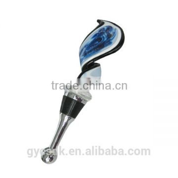 Multi-color Murano Glass Spiral Lampworking Glass Wine Stopper