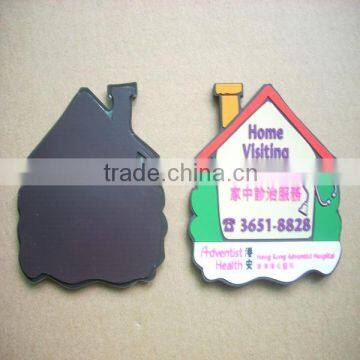 oem house shape custom soft pvc magnetic fridge magnet