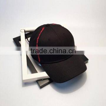 Custom 6 Panel Cotton Black Baseball Hats photo-3