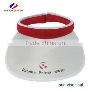 Promotional plastic sun visor cap