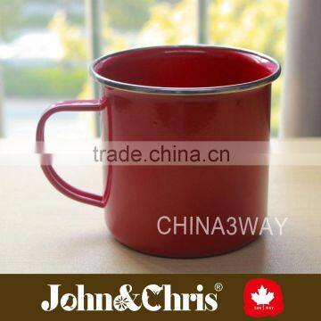500ML red cast iron enamel mug
